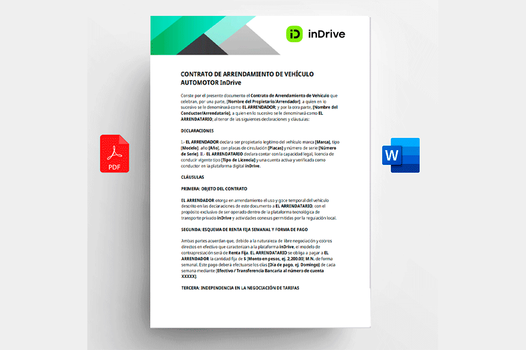 Contrato de Arrendamiento inDrive