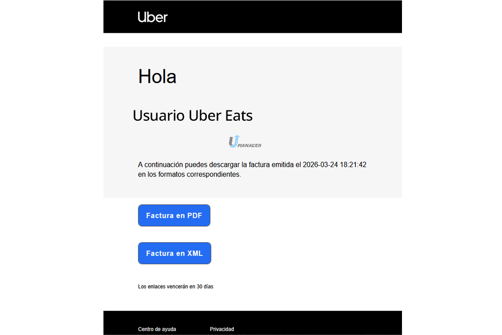 Guia Facturar Uber Eats