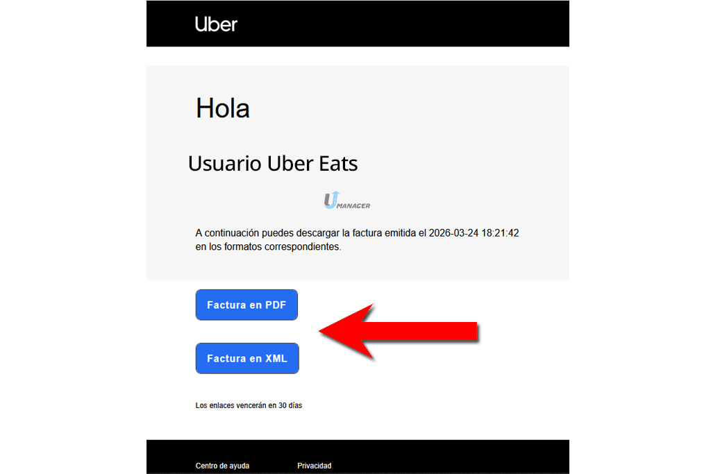Guia Facturar Uber Eats